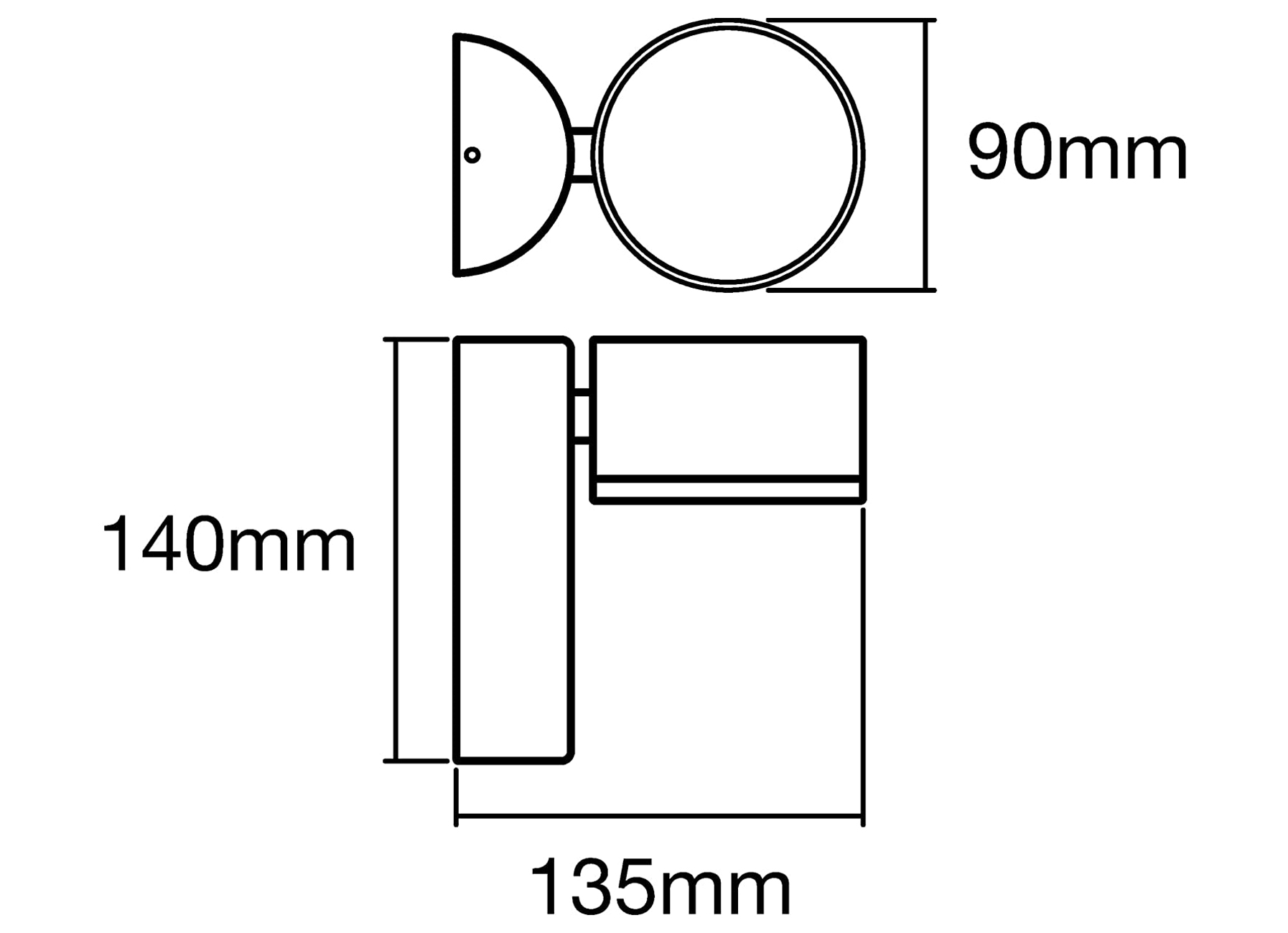 OSRAM LED WANDLAMP ENDURA SPOT ROUND 8W WIT