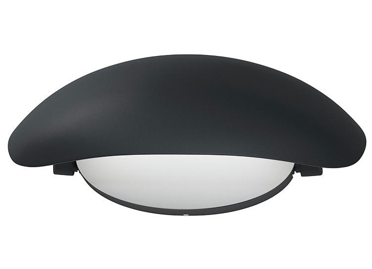 WANDLAMP COVER OVAL ENDURA 12W DONKERGRIJS