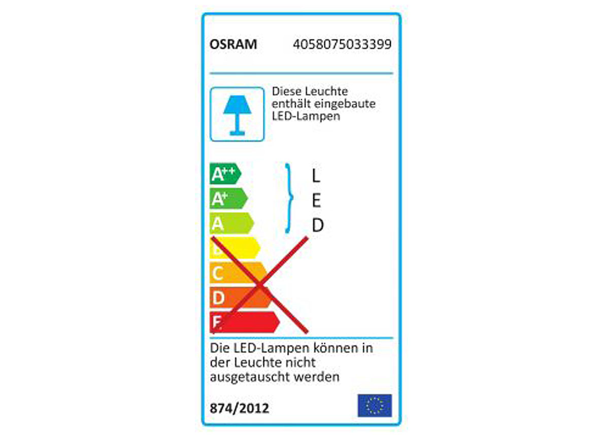 OSRAM WANDLAMP ENDURA STYLE COVER OVAL 12W DONKERGRIJS