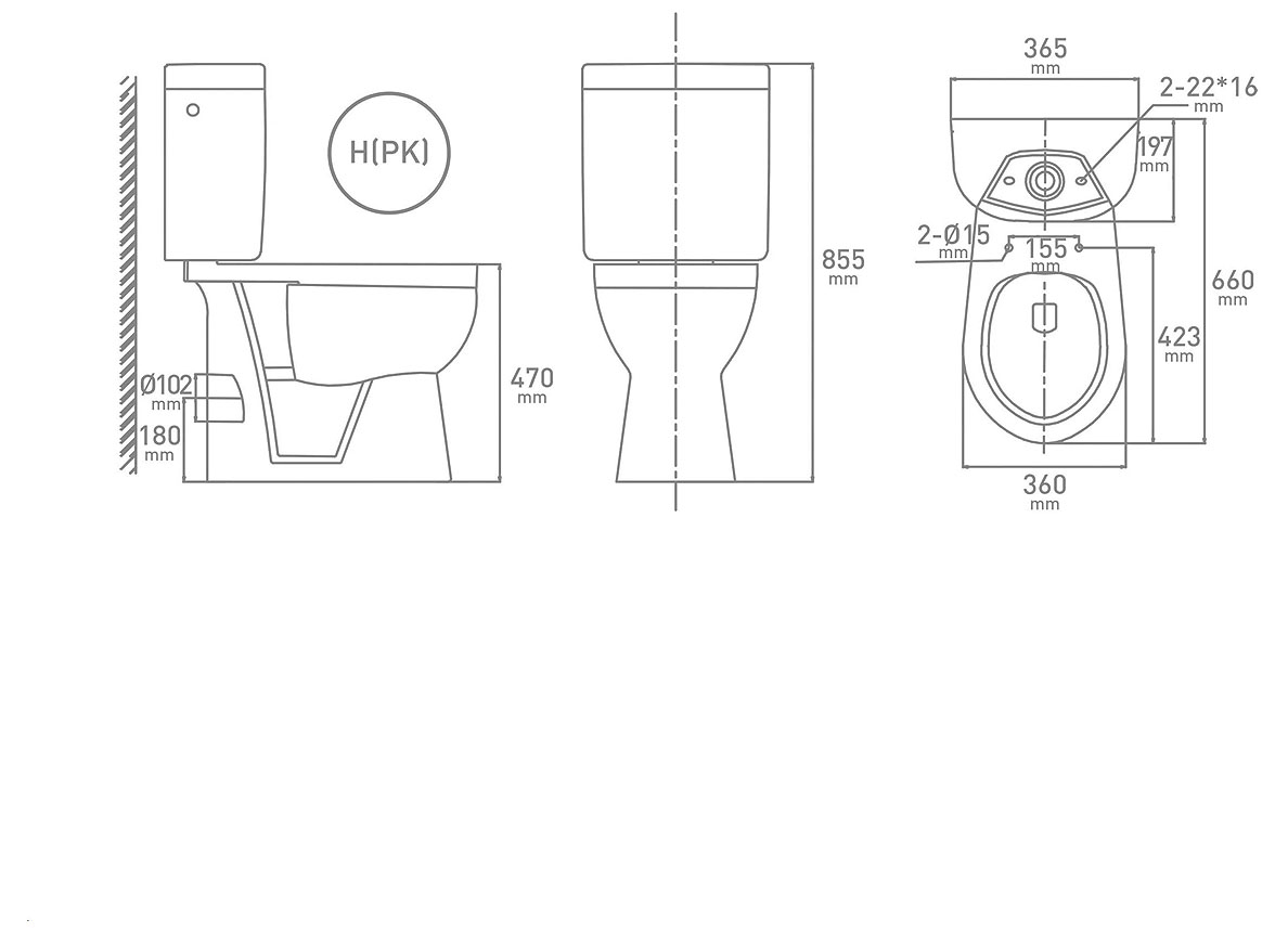 WC PACK X-JOY RIMLESS SURELEVE SORTIE CA