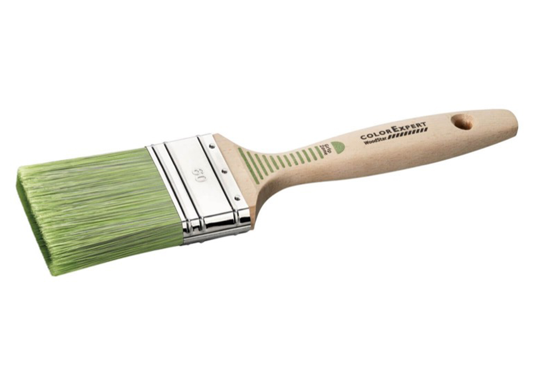 WOODSTAR PINCEAU DE PEINTURE PLAT 30MM FSC+ZONE POIGNEE VERT