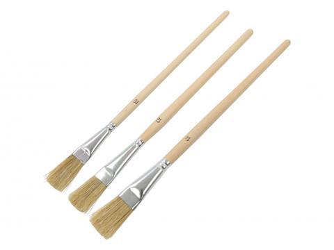 SET PENSELEN (3 STUKS) 10/12/14 VARKENSHAAR WIT FSC
