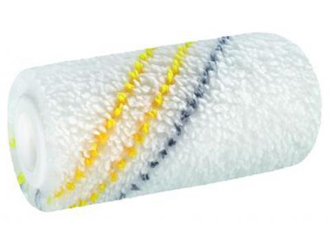 ROULEAU DE LAQUAGE 10CM Ø17 MICROFIBRE JAUNE/GRIS 5MM RUGUEUX 2 PCS