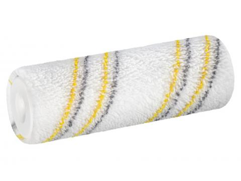 ROULEAU DE LAQUAGE 12CM Ø30 MICROFIBRE JAUNE/GRIS 5MM RUGUEUX