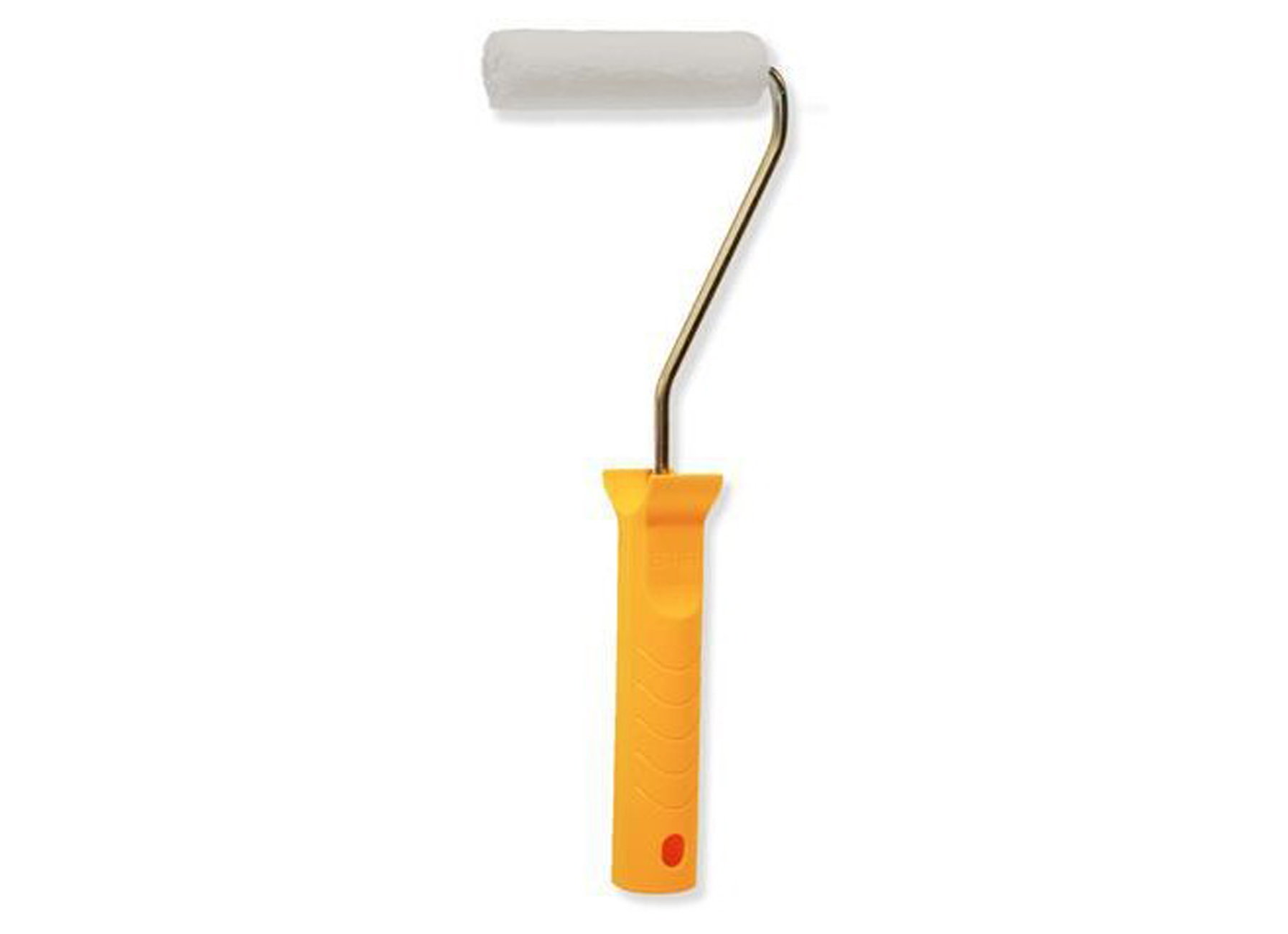 LAKROLLER 6CM Ø15 VILT WIT 5MM GLAD + BEUGEL Ø6 19CM