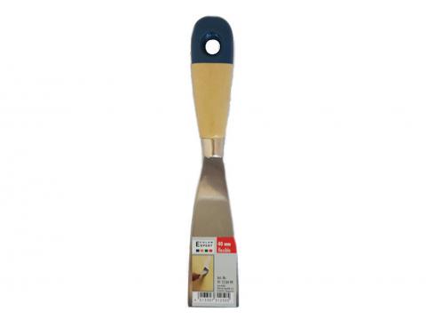 COUTEAU A ENDUIRE FLEXIBLE LAME POLIE POIGNEE BOIS 40MM