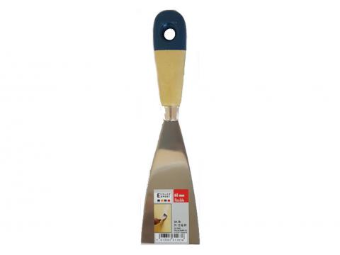 COUTEAU A ENDUIRE FLEXIBLE LAME POLIE POIGNEE BOIS 60MM