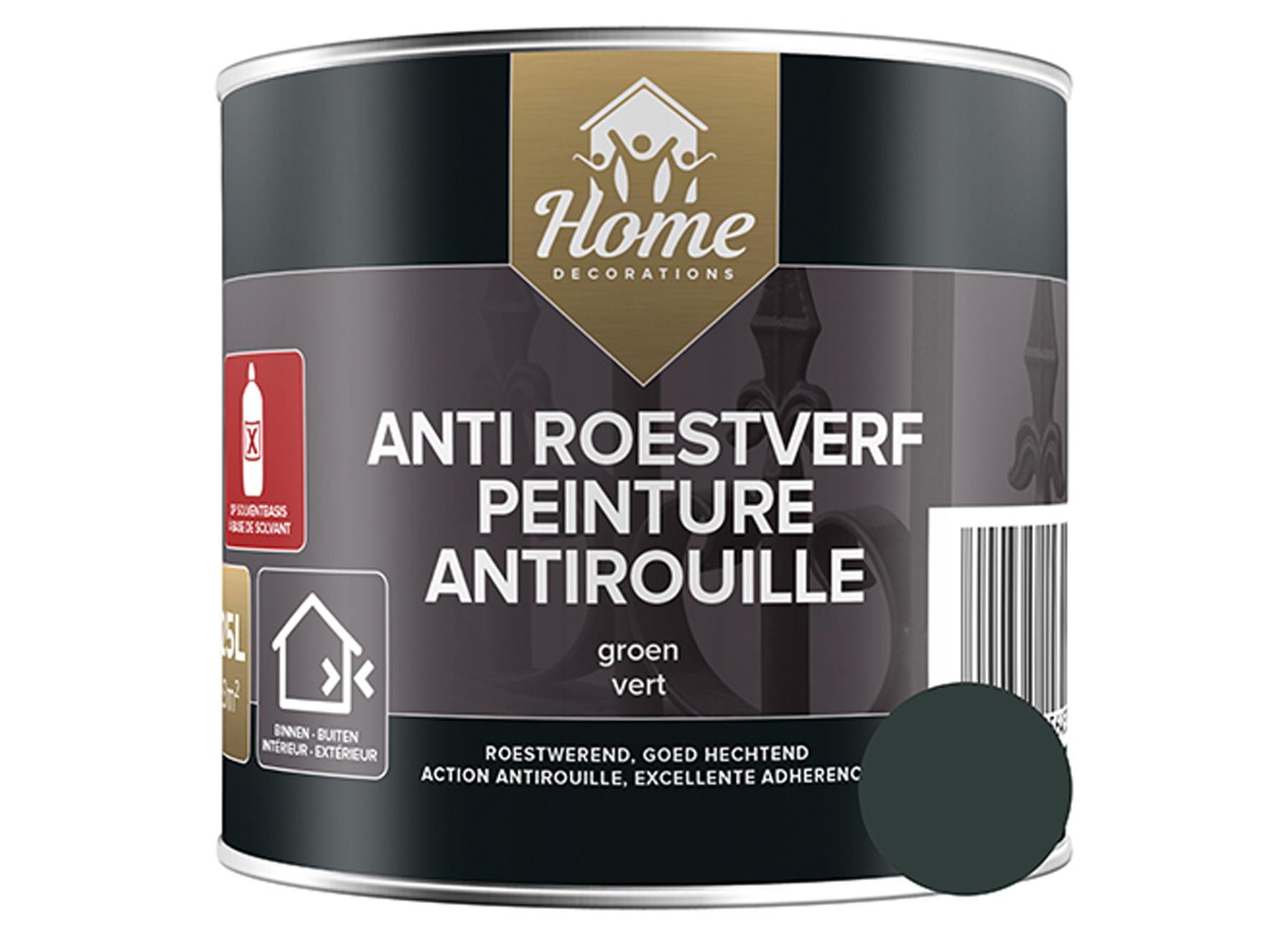 HOOGGLANS ANTI ROESTVERF GROEN 6012 250ML