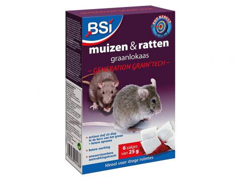 BSI GENERATION GRAIN'TECH GRANULES RATS & SOURIS 6X25G
