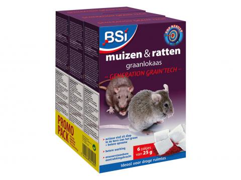 BSI GENERATION GRAIN'TECH GRANEN RATTEN & MUIZEN 3X(6X25G)