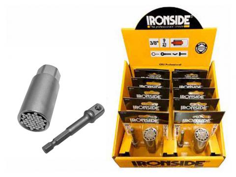 Ironside Douille Universelle 9-21mm 3/8'' + Adaptateur