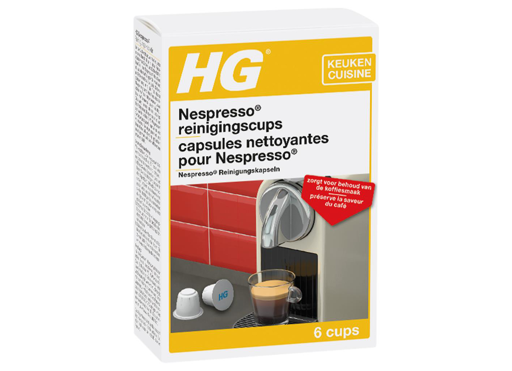 HG Nespresso Reinigingscups 6 stuks