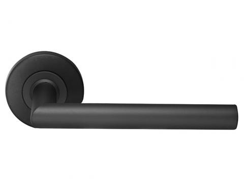 DEURKRUK MAT ZWART ROND 90° HOEK SHEFFIELD 16MM