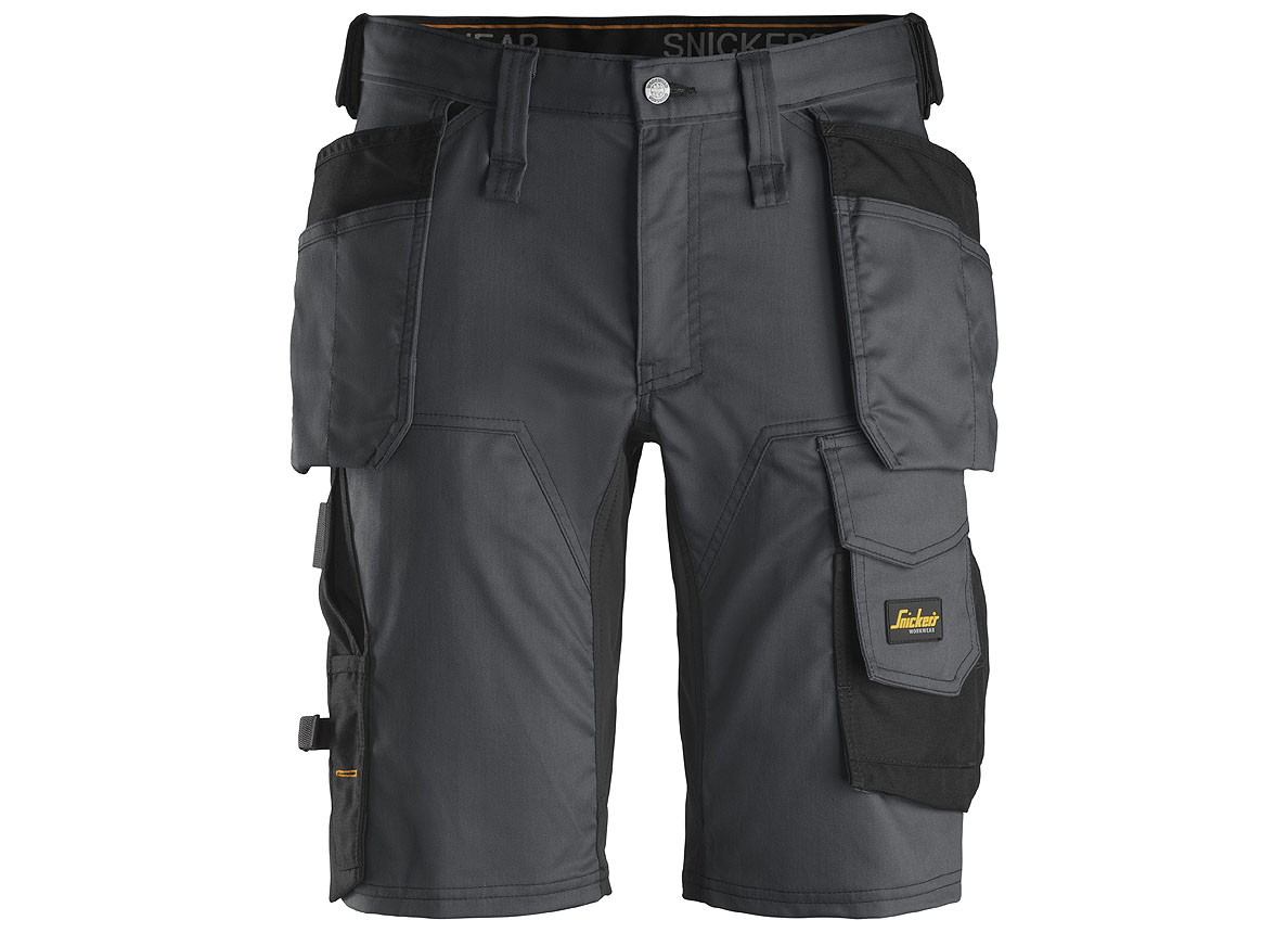 SNICKERS AW STRETCH SHORT POCHES HOLSTER GRIS ACIER/NOIR T: 46