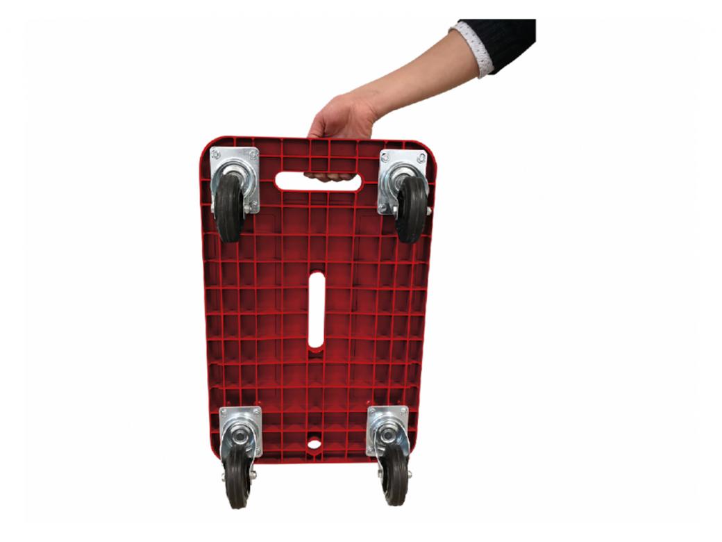PLATEAUWAGEN ROOD 4 ZWENKWIELEN TOT 500KG