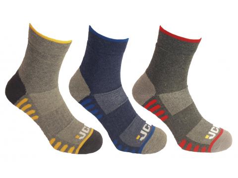 JCB 3-PACK MENS ACTIVE HYBRID SOCKS 44-47