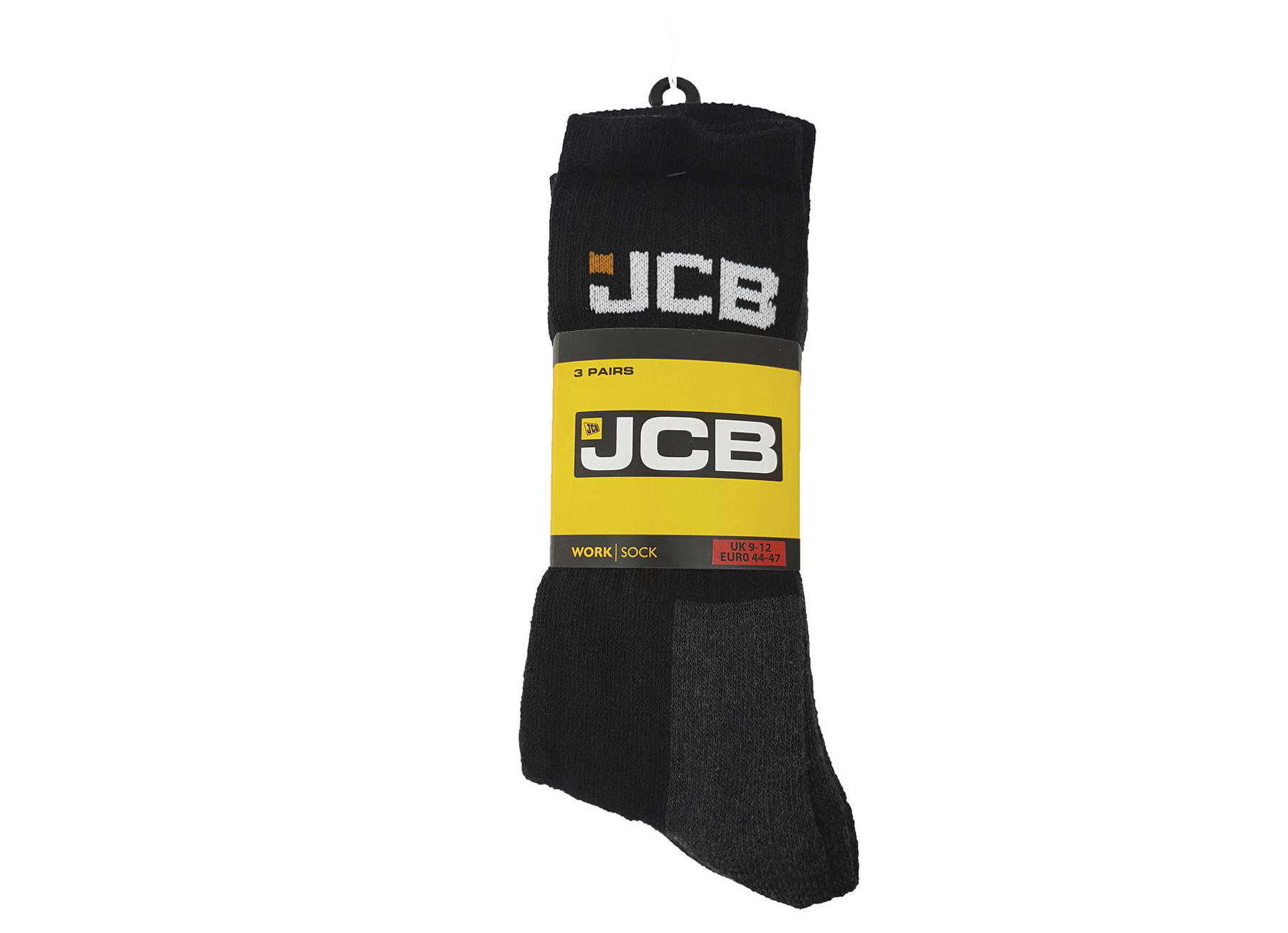 JCB MENS WORK SOCKS 44-47 3 PAAR