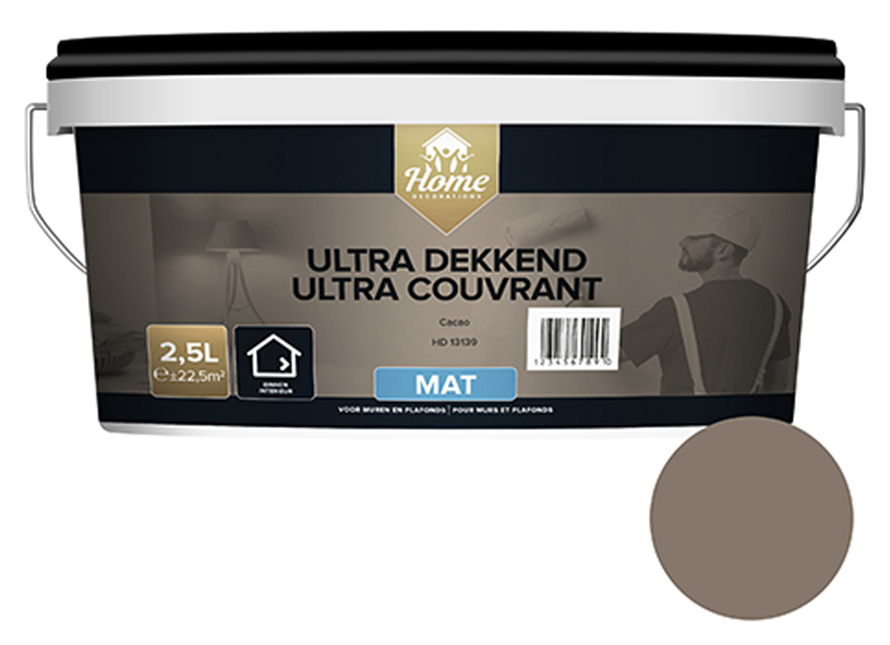 HOMEDECOR ULTRA DEKKEND MAT CACAO 2.5L