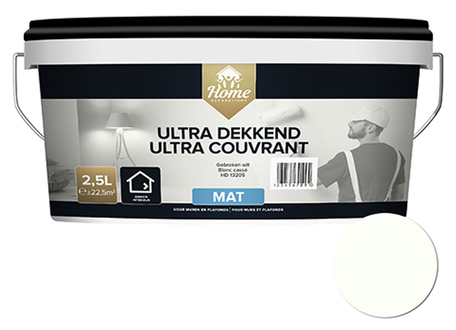 HOMEDECOR ULTRA DEKKEND MAT GEBROKEN WIT 2.5L