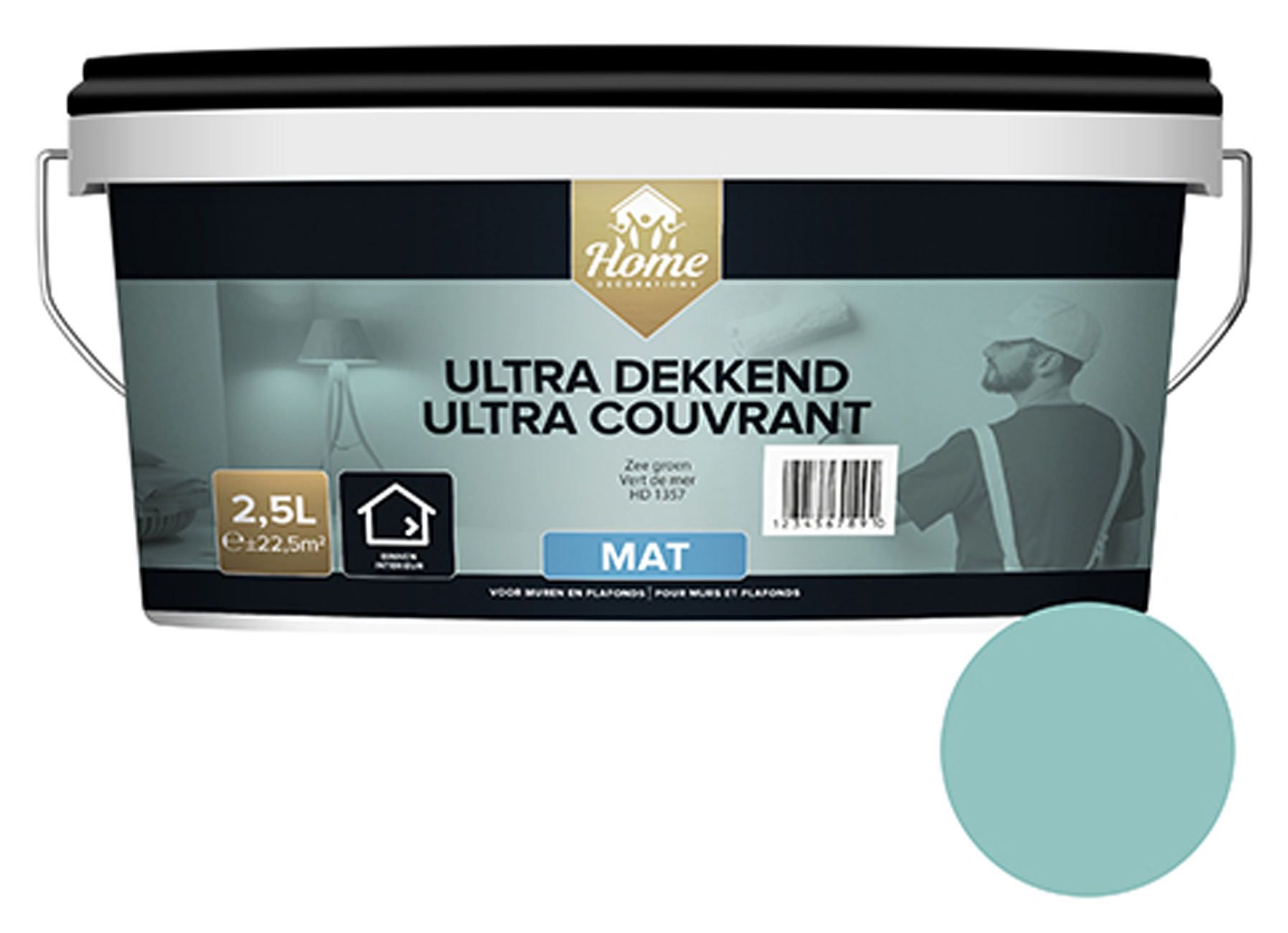 HOMEDECOR ULTRA DEKKEND MAT ZEEGROEN 2.5L