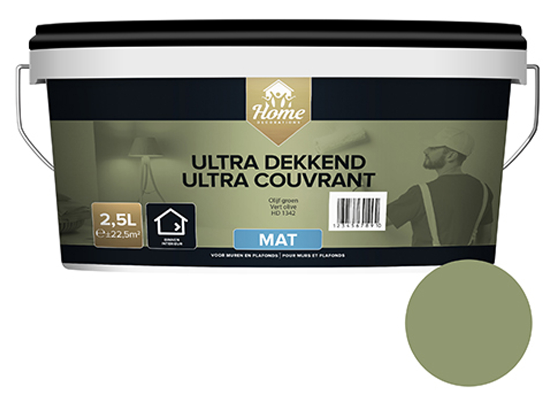 HOMEDECOR ULTRA DEKKEND MAT OLIJF GROEN 2.5L