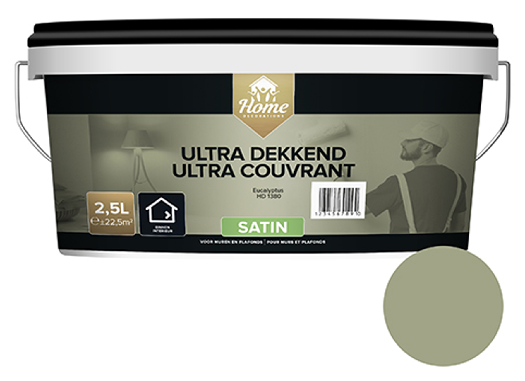 HOMEDECOR ULTRA DEKKEND SATIN EUCALYPTUS 2.5L