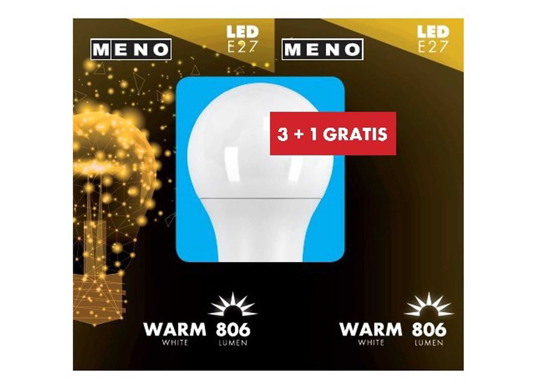 AMPOULE LED POIRE E27 9W WW 806LM 3+1