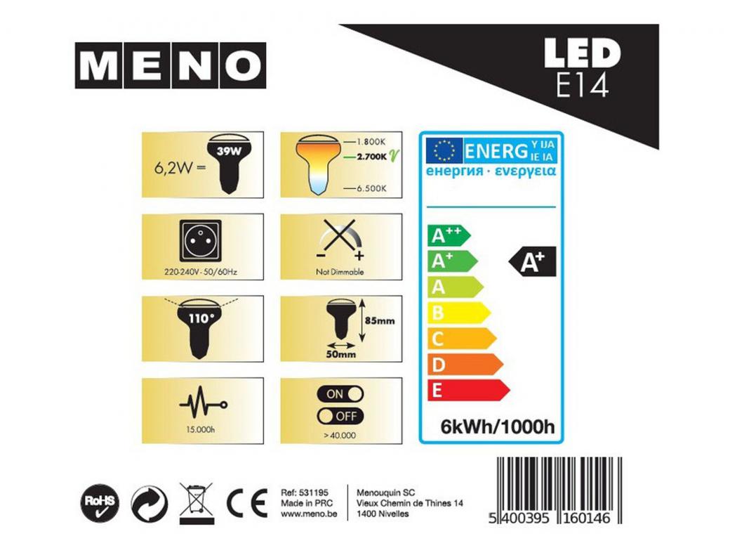 LED LAMP REFLECTOR E14 6W 2700K 