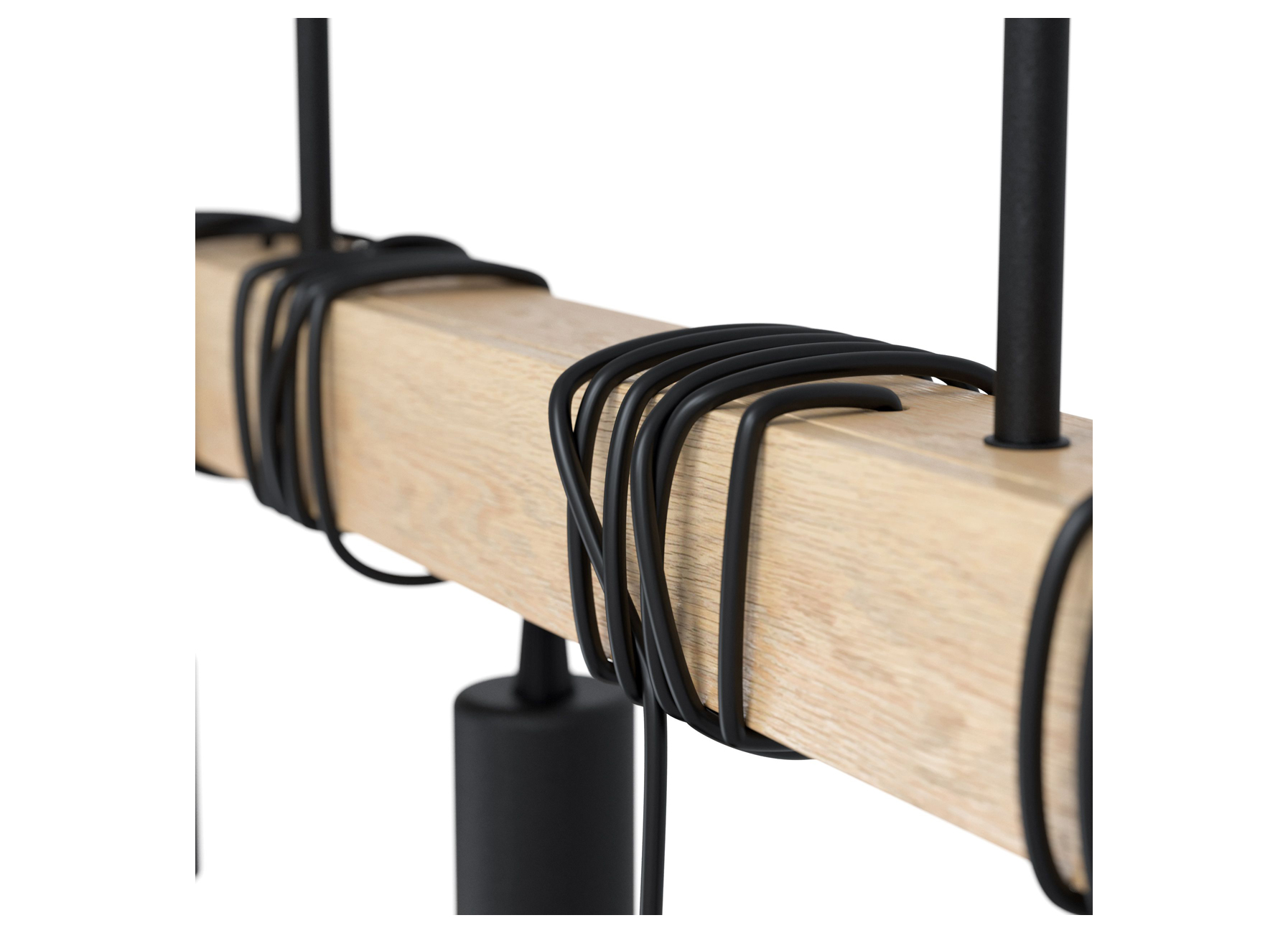 EGLO SUSPENSION TOWNSHEND NOIR/BOIS 4X60W