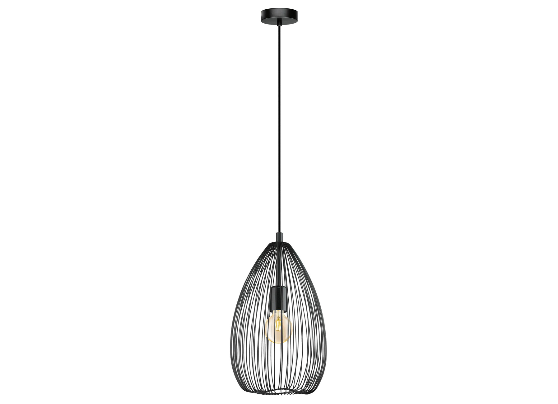 EGLO SUSPENSION CLEVEDON NOIR/ACIER 1X60W