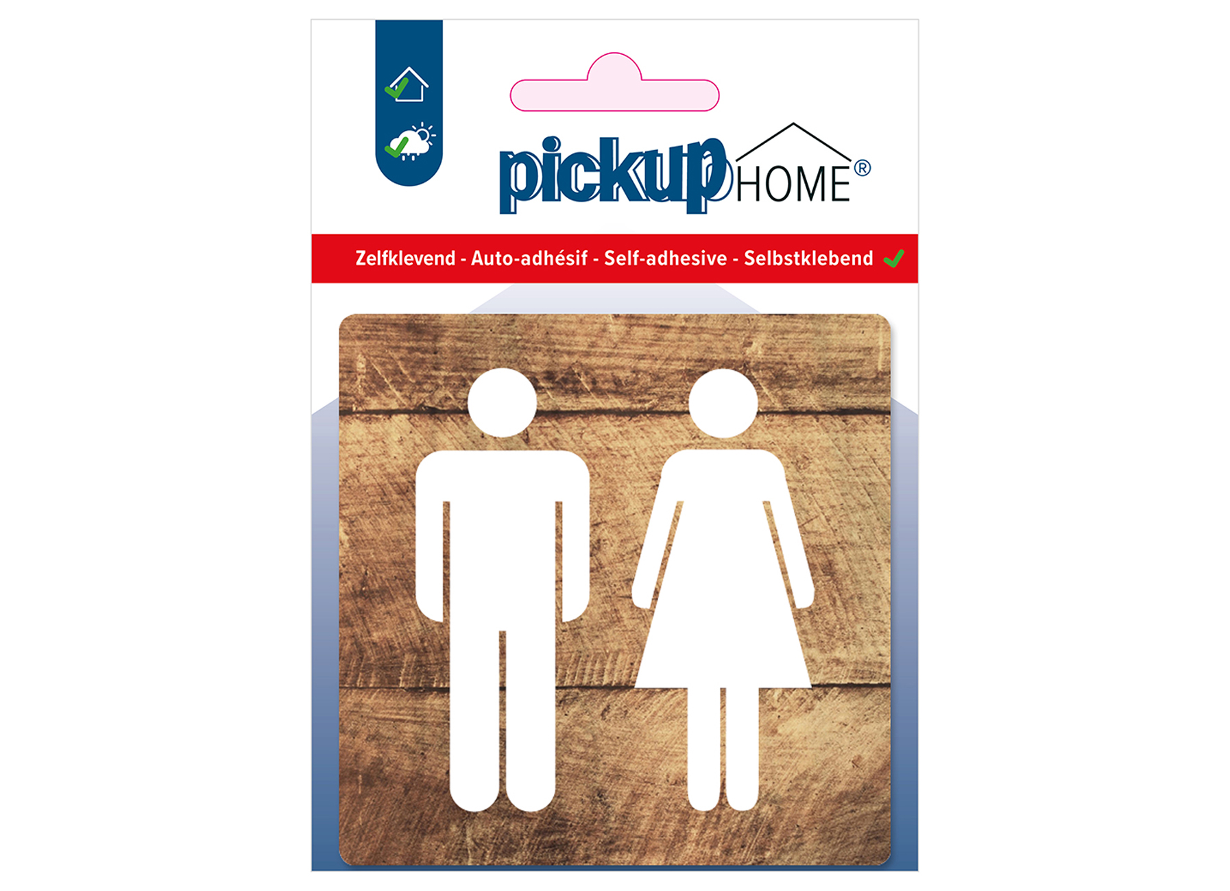 ROUTE ACRYL FEMMES/HOMMES BOIS 9 X 9 CM