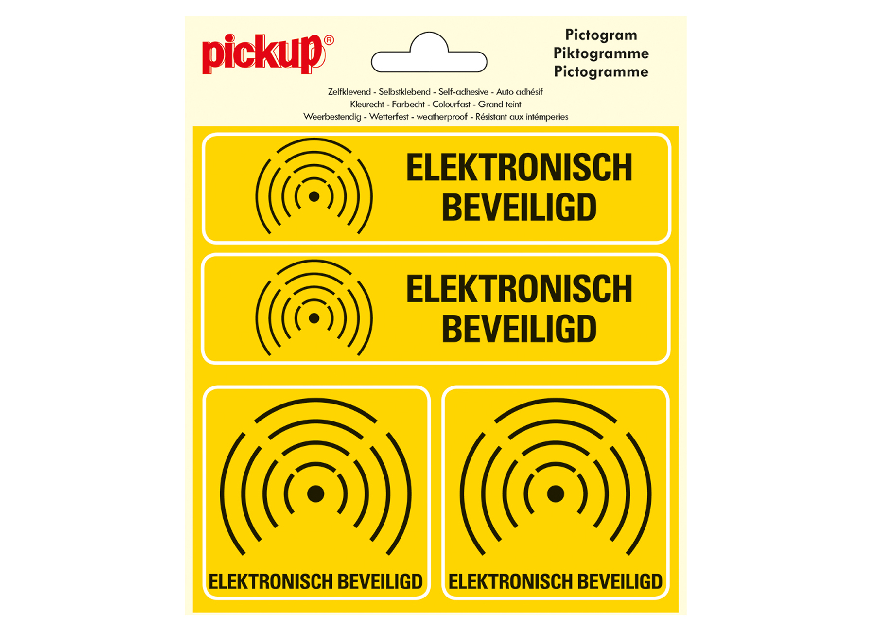 PICTOGRAM 15X15CM ELEKTRONISCH BEVEILIGD (4 OP 1)