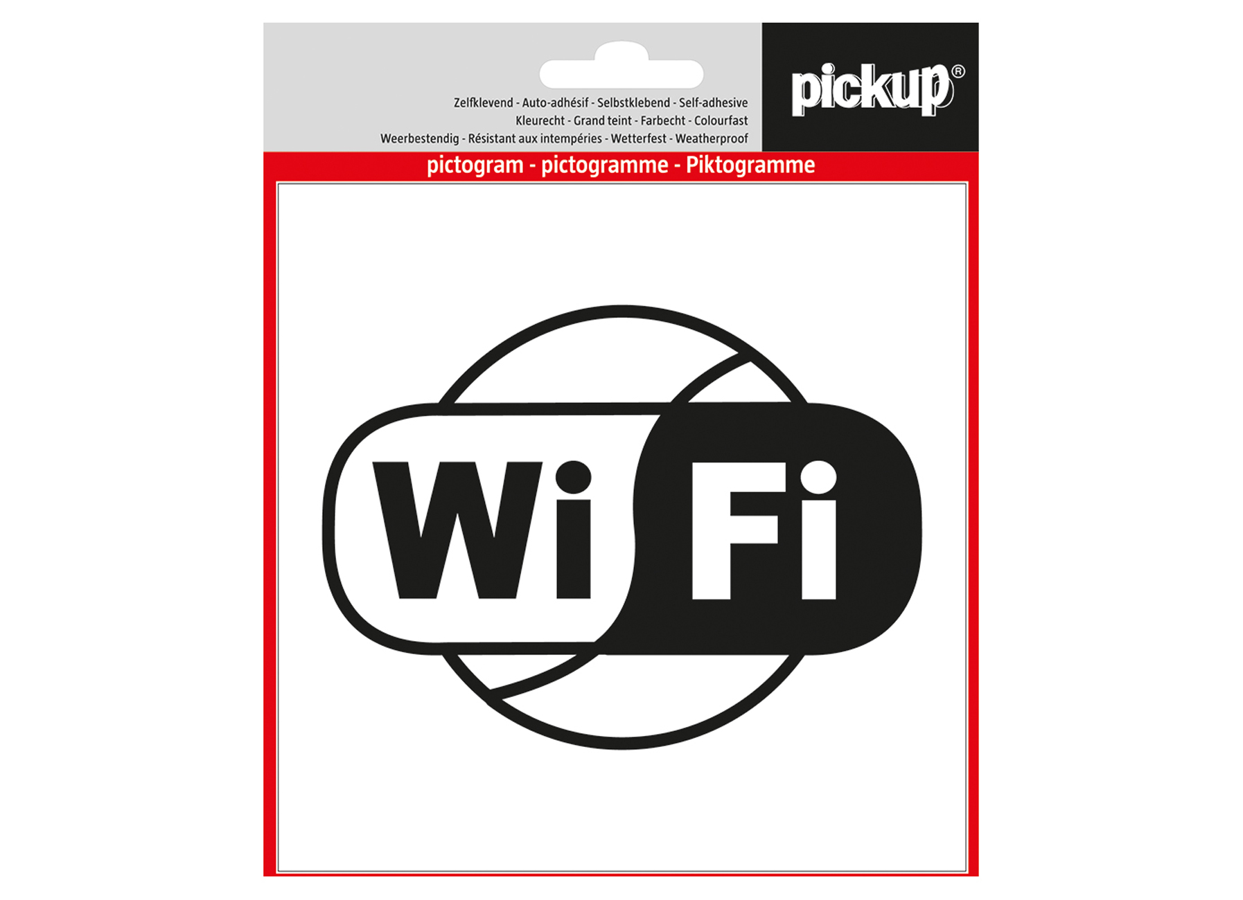 PICTOGRAM WIFI BESCHIKBAAR 14X14CM