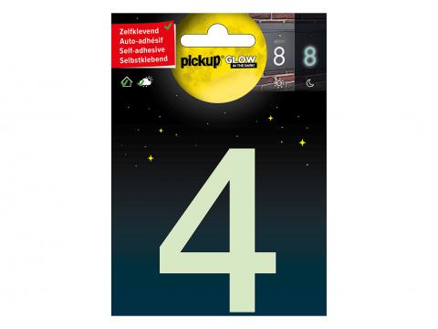 GLOW IN THE DARK HUISNUMMER 4 7,5 CM
