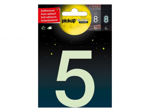 GLOW IN THE DARK HUISNUMMER 5 7,5 CM