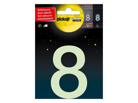 GLOW IN THE DARK HUISNUMMER 8 7,5 CM
