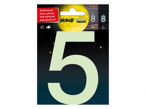 GLOW IN THE DARK HUISNUMMER 5 10 CM
