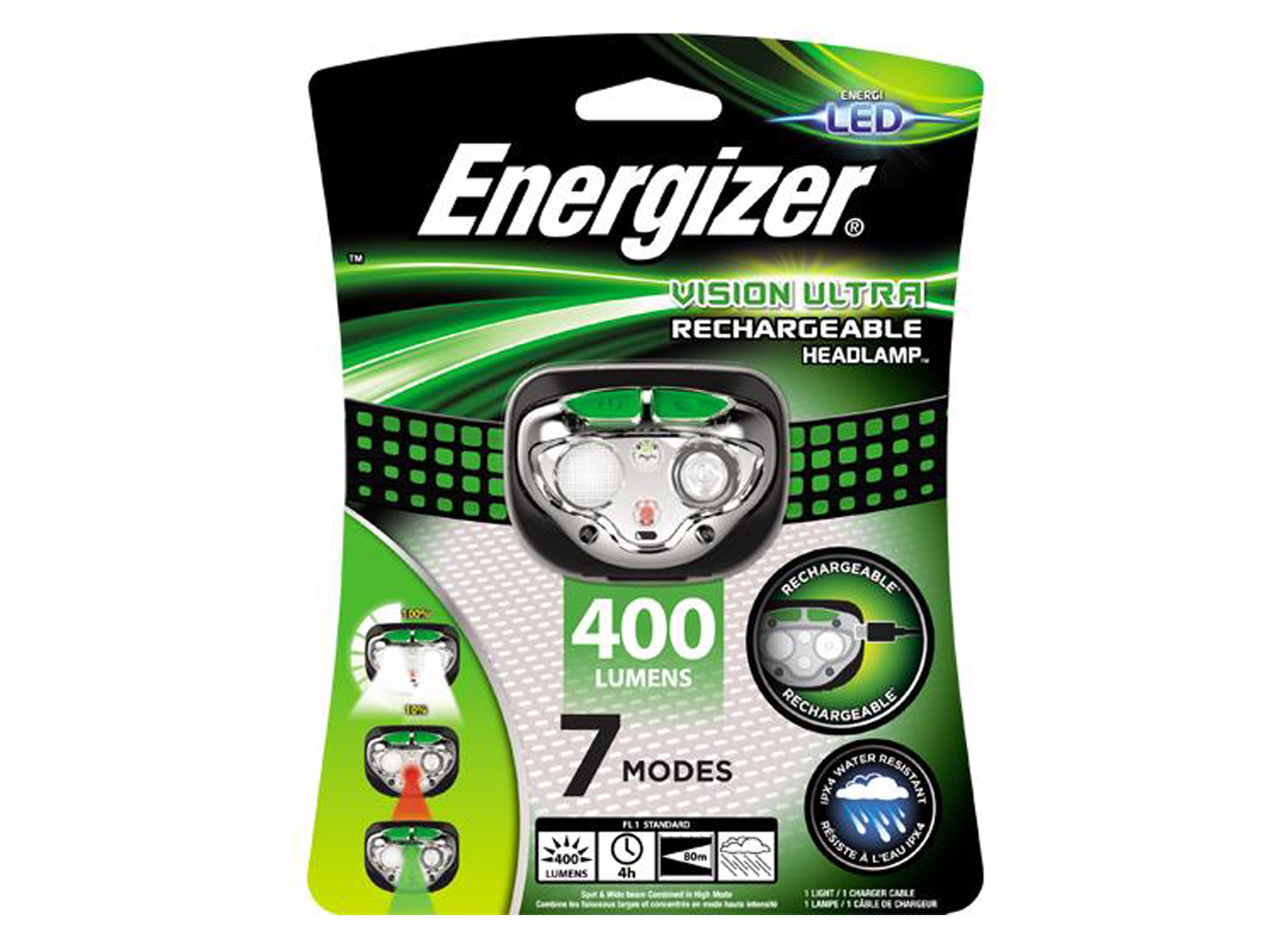 ENERGIZER HOOFDLAMP VISION ULTRA HD RECHARGEABLE