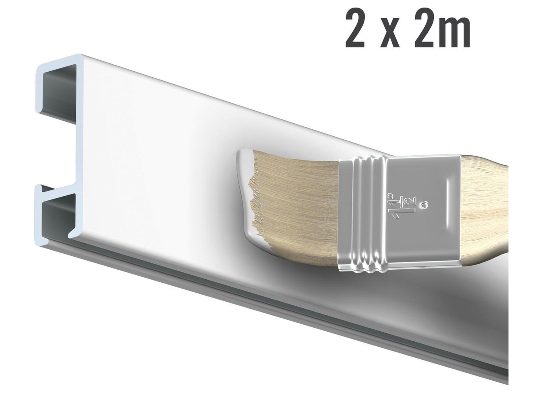 SYSTEME D'ACCROCHAGE CLICK RAIL BLANC PRIMER RAL 9016 2 X 2M