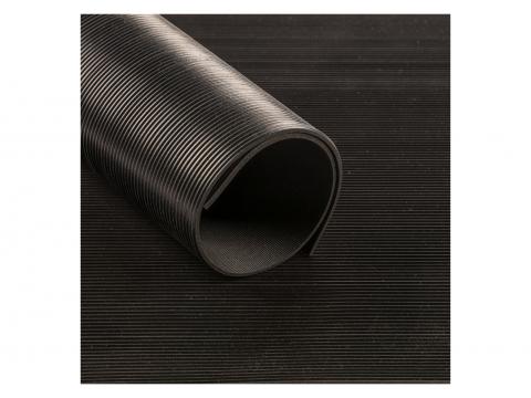 COULOIR CAOUTCHOUC STRIE FINE 3MM 1.2MX10M NOIR (PAR M CRT)