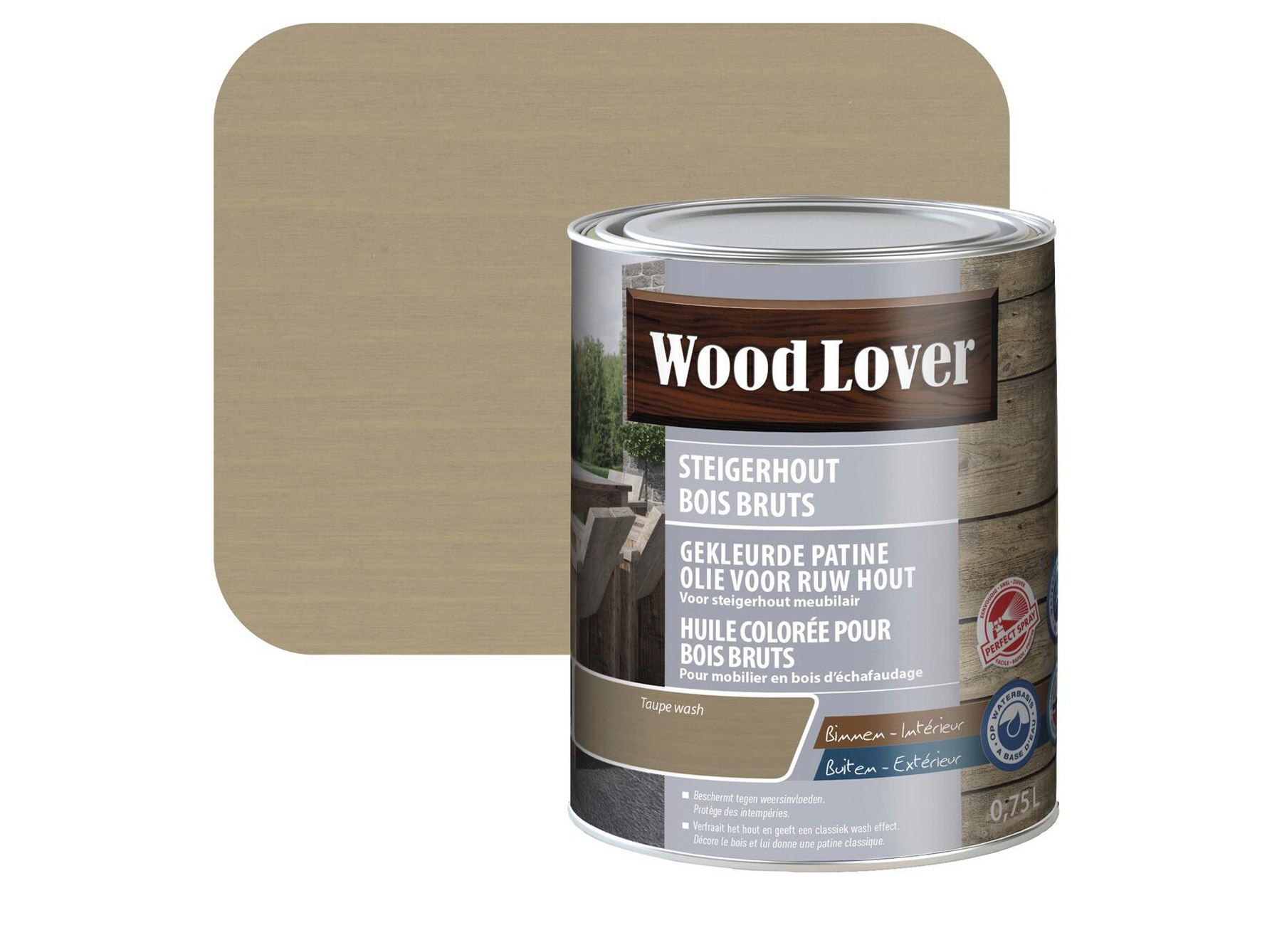 WOODLOVER HUILE POUR BOIS D''ECHAFAUDAGE