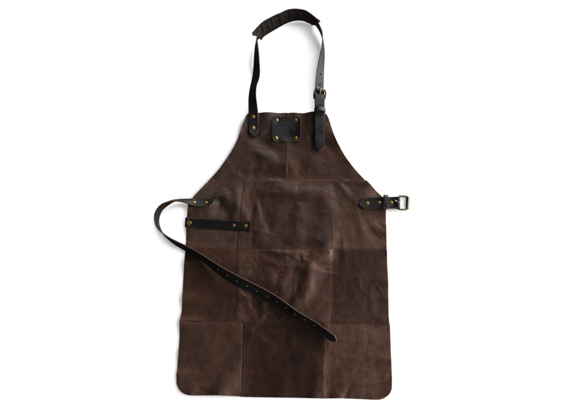 OUTR TABLIER POUR BBQ EN CUIR DARK COGNAC