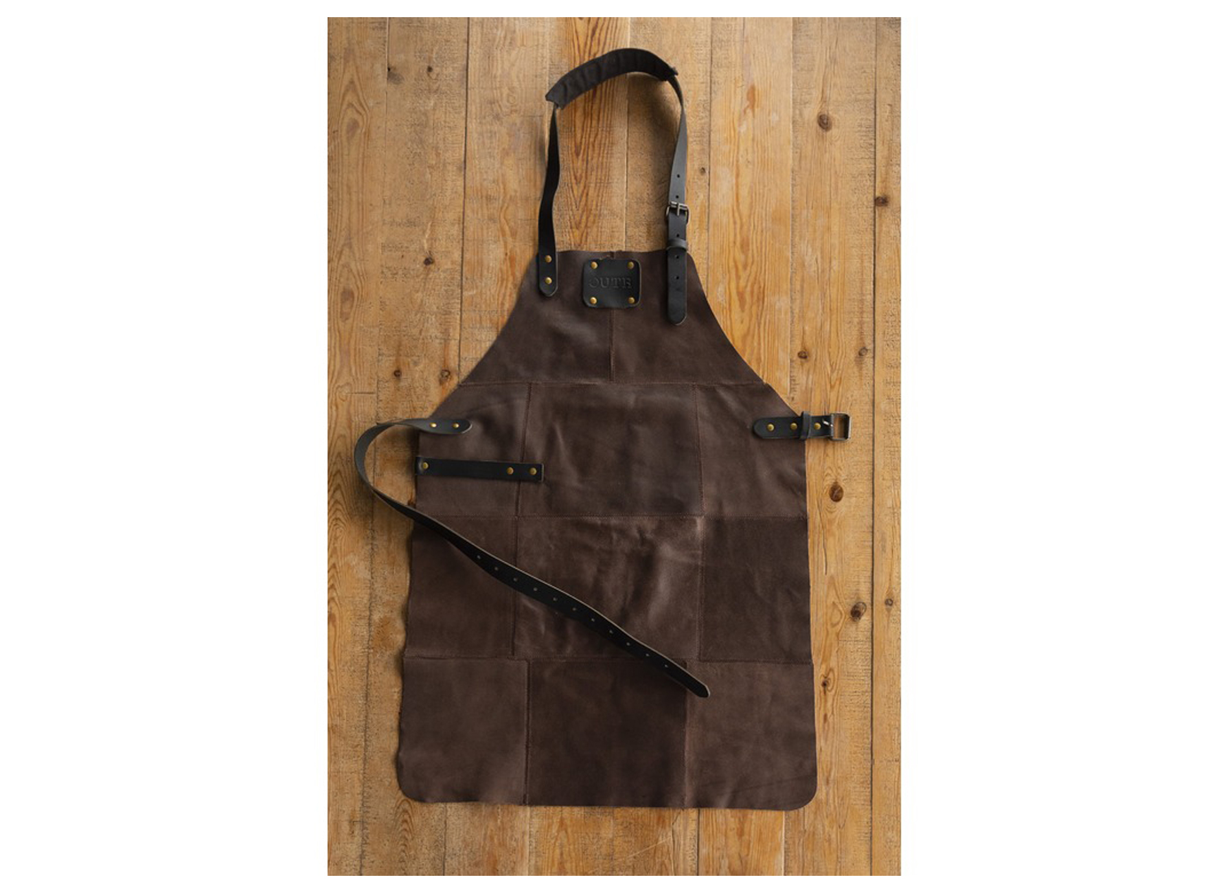 OUTR TABLIER POUR BBQ EN CUIR DARK COGNAC