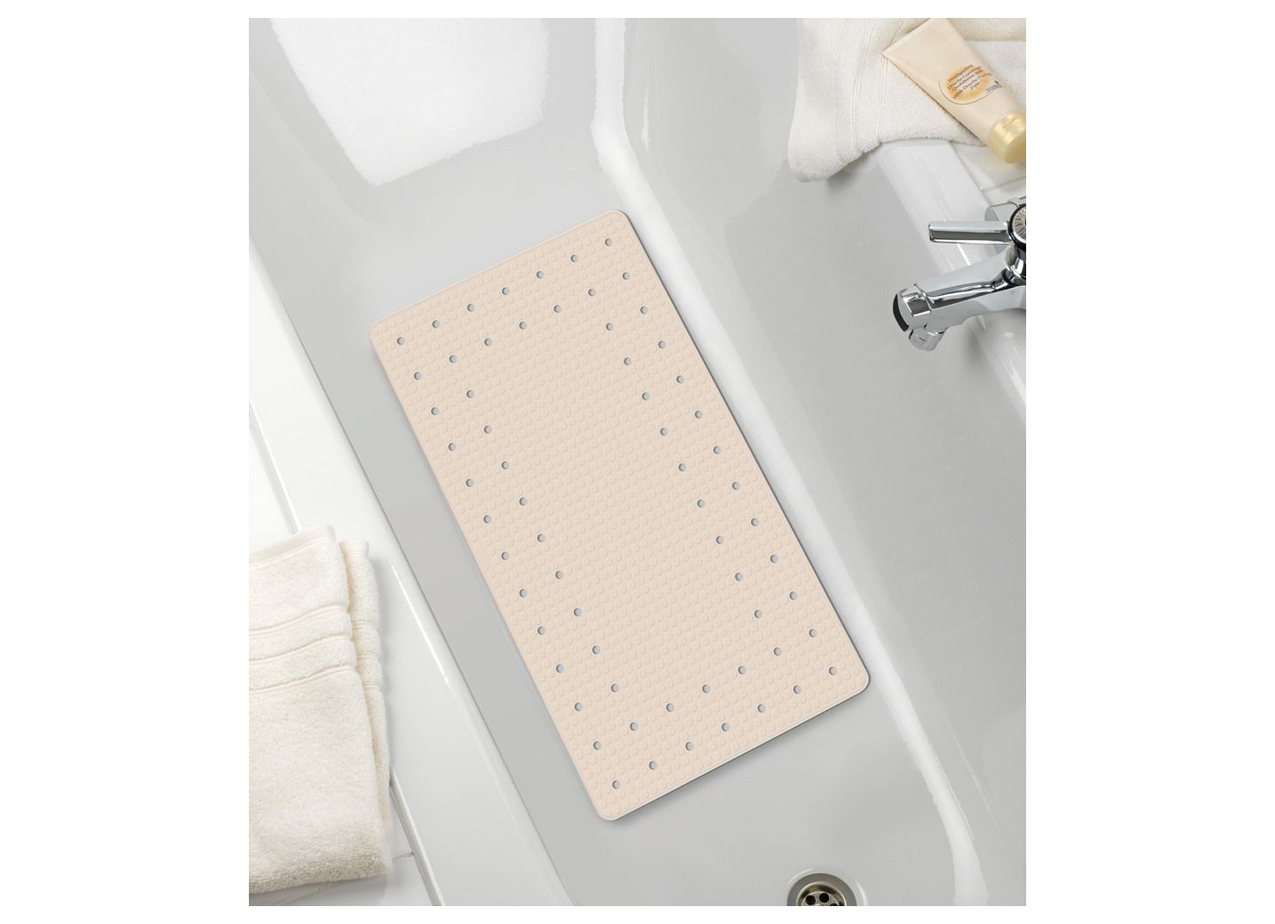 ANTI-SLIP TAPIS DE BAIGNOIRE MIRASOL BEIGE 69X39CM