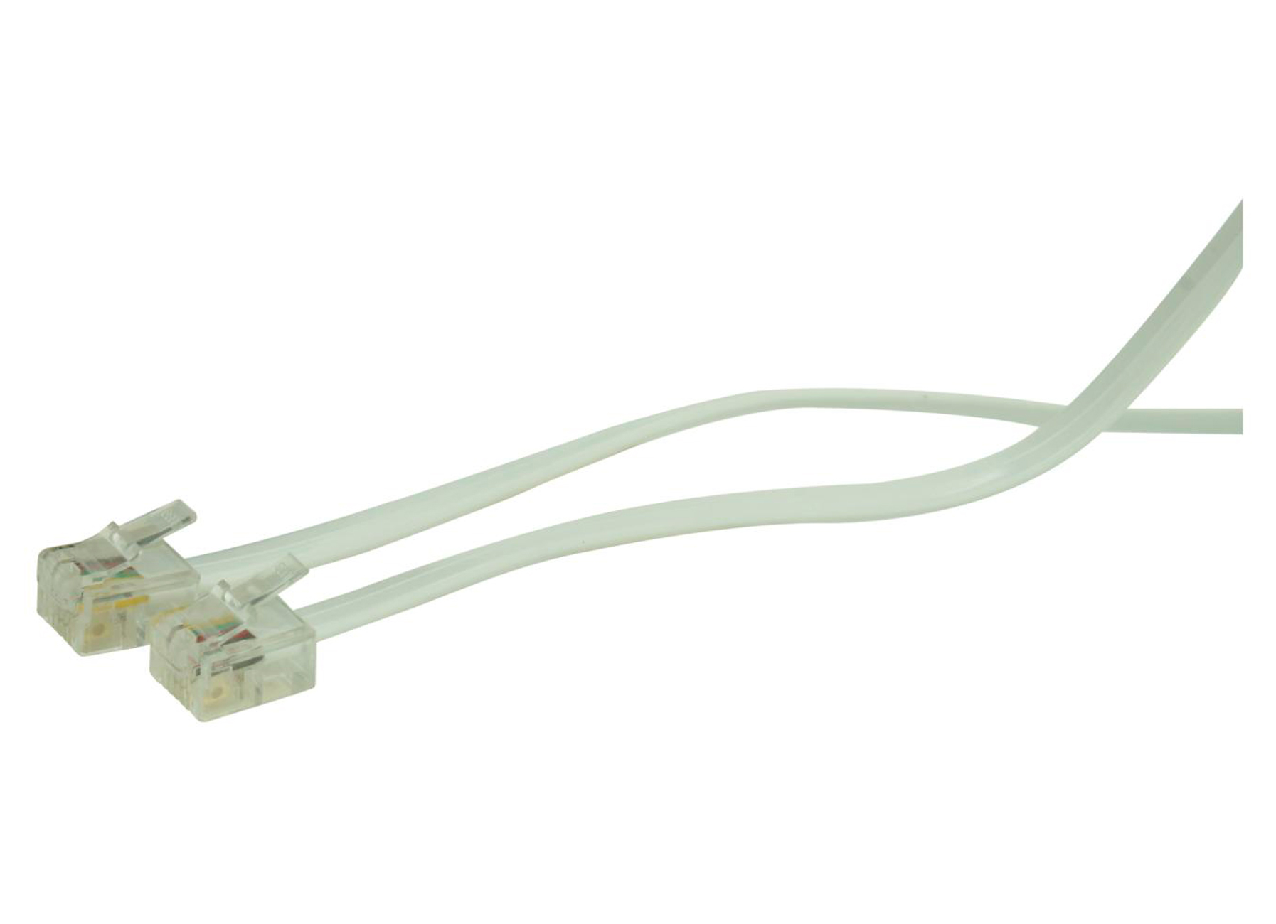 CORDON TELEPHONE RJ11 6P4C 10M BLANC