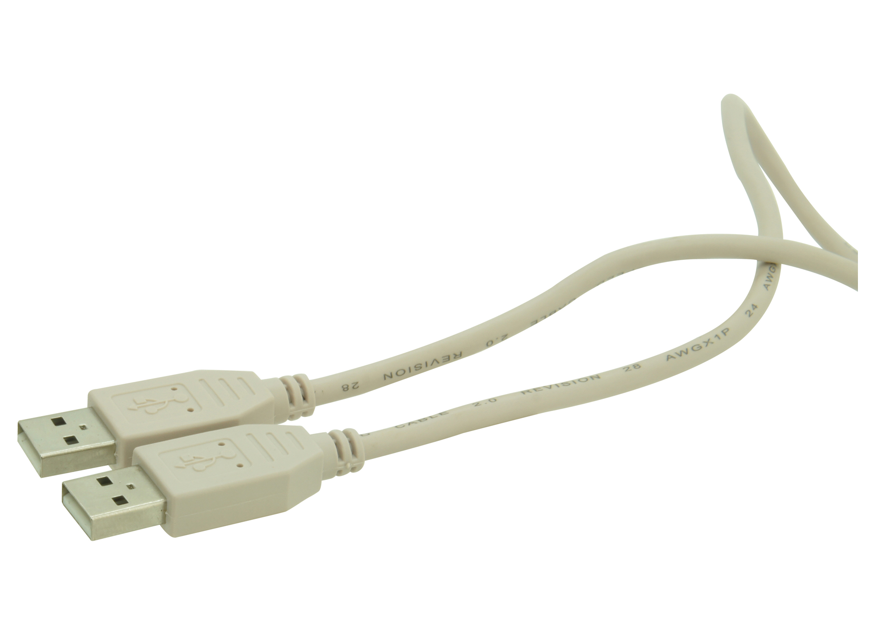 CORDON USB M A>M A 1.8M BLANC