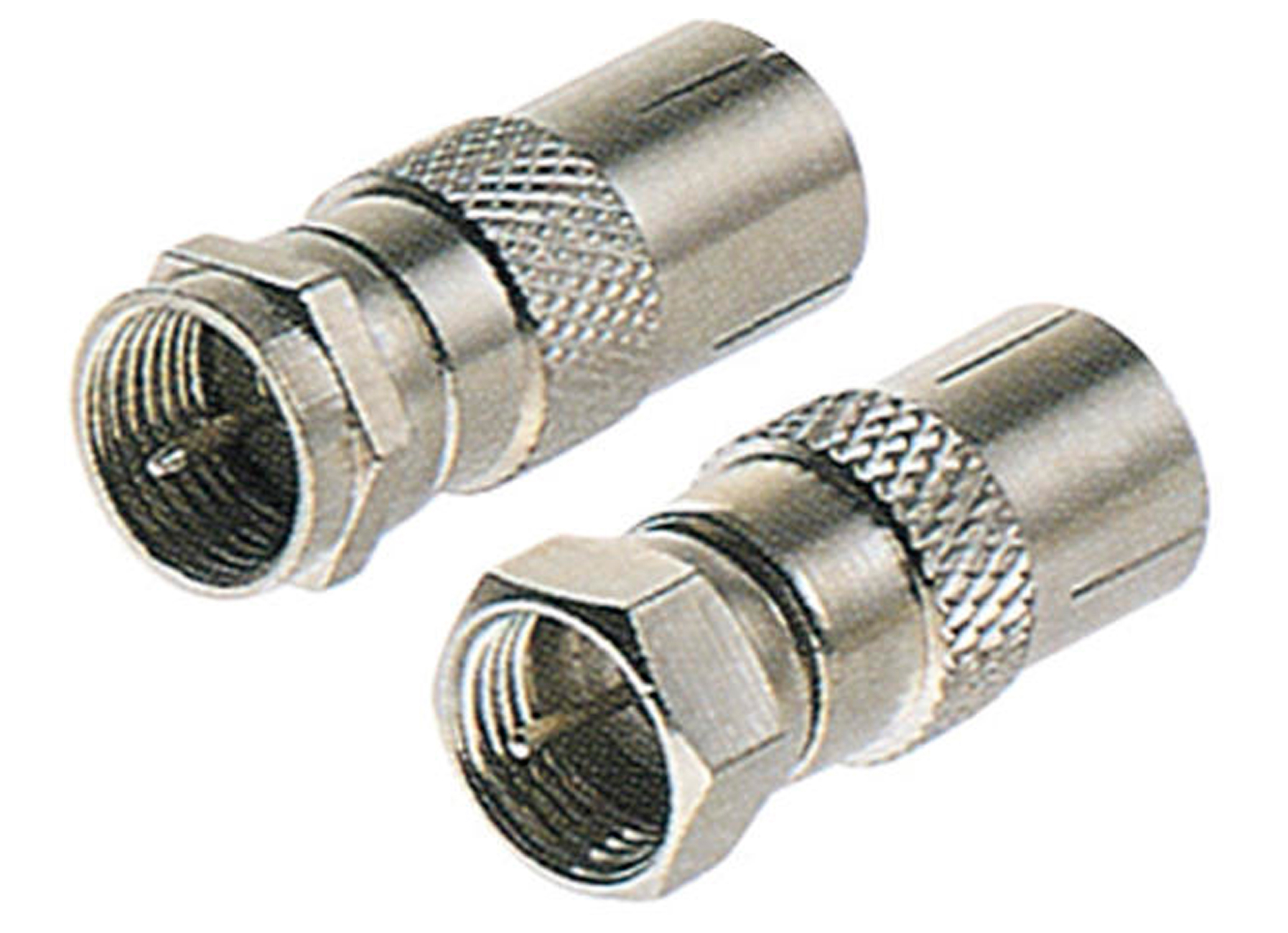 CONNECTOR SATELLIET/TV V METAAL 2 STUKS