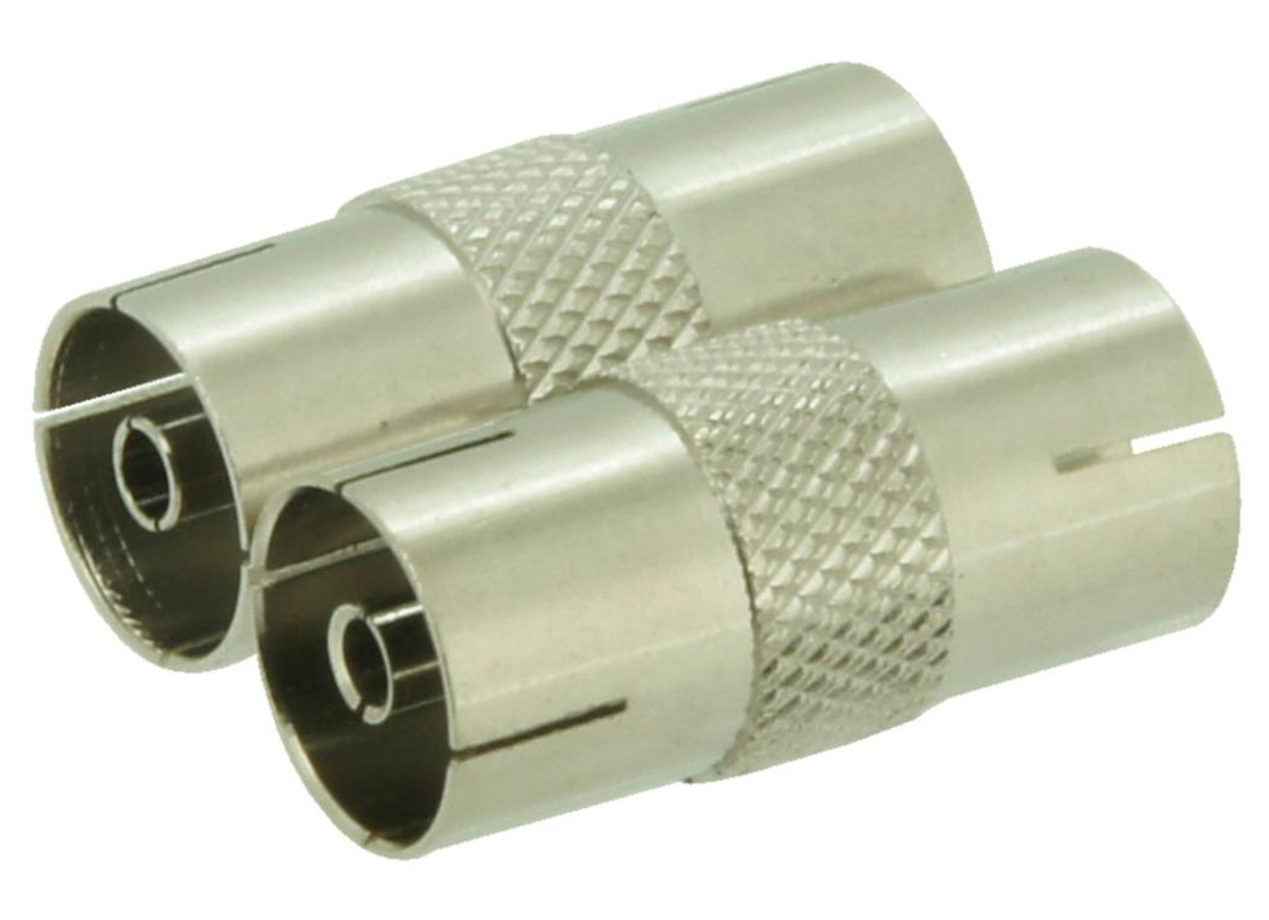 ADAPTER COAX V-V METAAL 2 STUKS