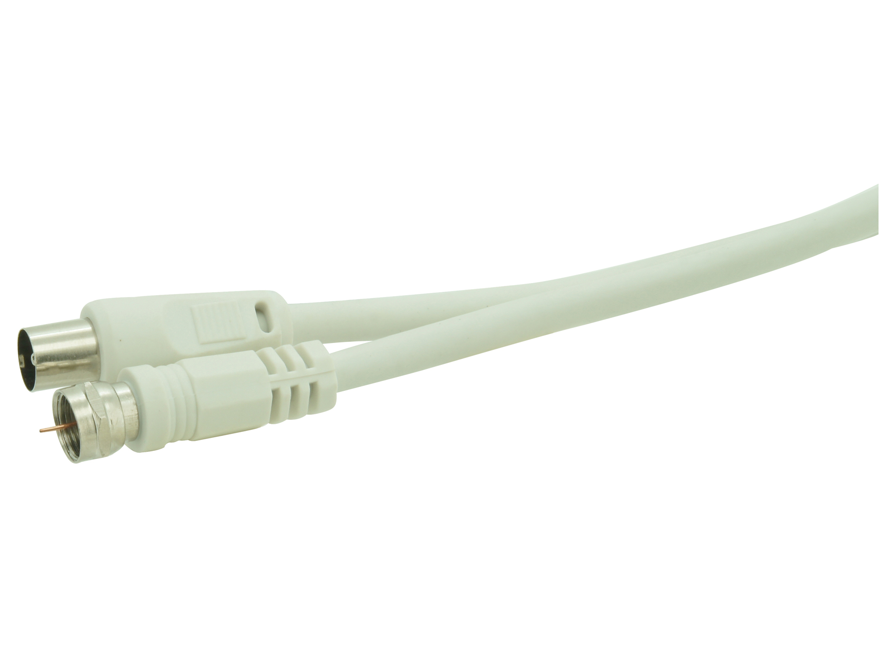 SNOER COAX F-CONNECTOR M>COAX M 1.5M WIT