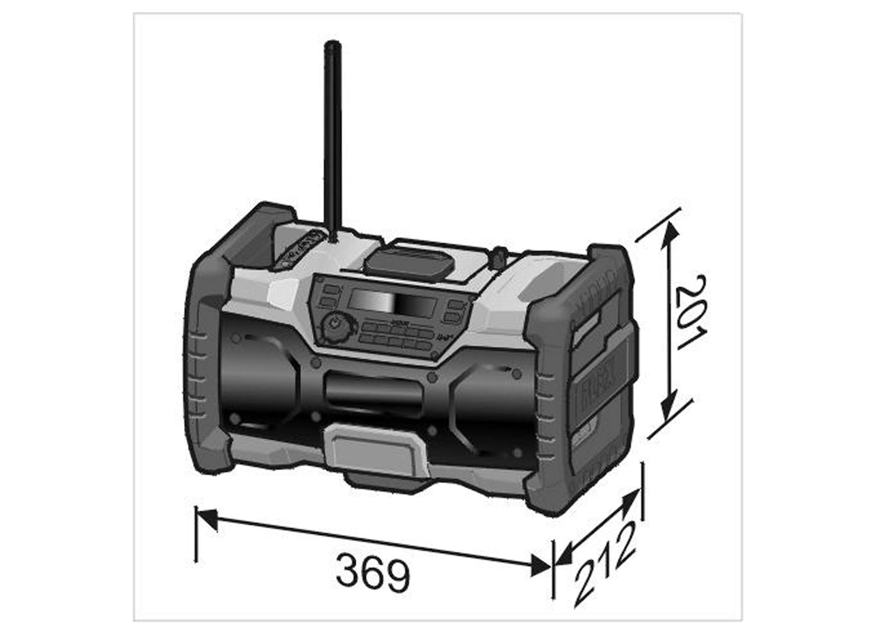 FLEX RADIO DE CHANTIER RD 10.8/18.0 230V